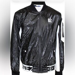 Create 2MRW Lightweight Men’s Bomber Jacket with Sleeve Zipper Pocket Size Large